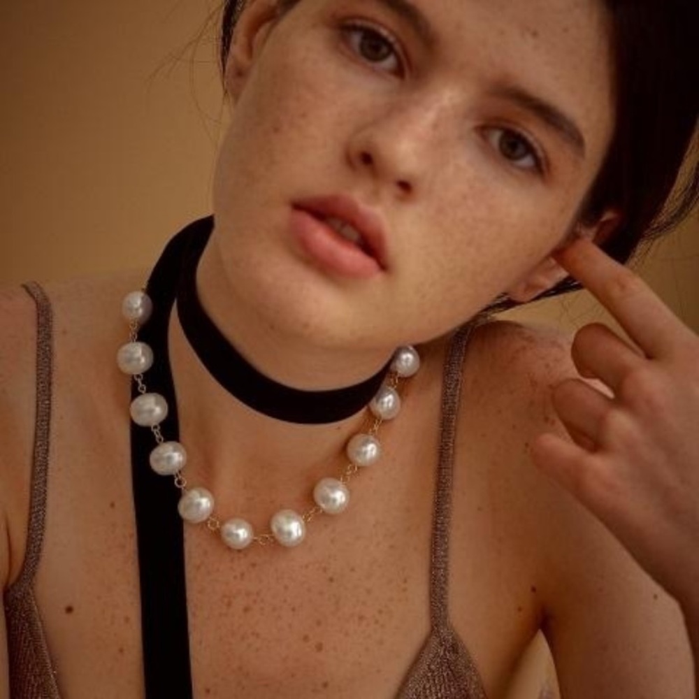 Pearl Ribbon Necklace